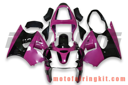 Kits de carenado aptos para ZX6R ZX-6R 636 2000 2001 2002 ZX6R 00 01 02 Molde de inyección de plástico ABS Carrocería completa para motocicleta Carrocería del mercado de accesorios Marco (rosa y negro) B077