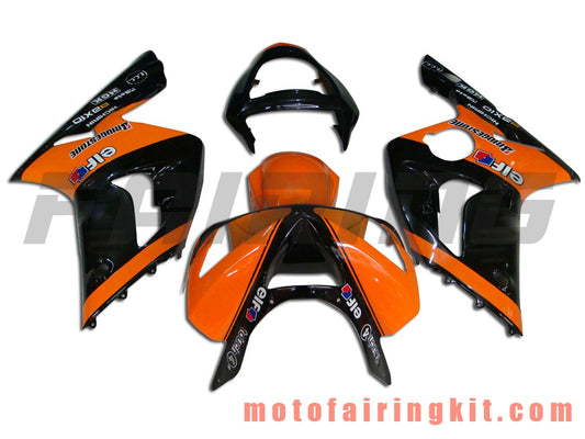 Kits de carenado aptos para ZX6R ZX-6R 636 2003 2004 ZX6R 636 03 04 Molde de inyección de plástico ABS Carrocería completa para motocicleta Carrocería del mercado de accesorios Marco (naranja y negro) B003