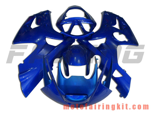 Kits de carenado aptos para ZX6R ZX-6R 636 2003 2004 ZX6R 636 03 04 Molde de inyección de plástico ABS Carrocería completa para motocicleta Marco de carrocería de posventa (azul y negro) B008