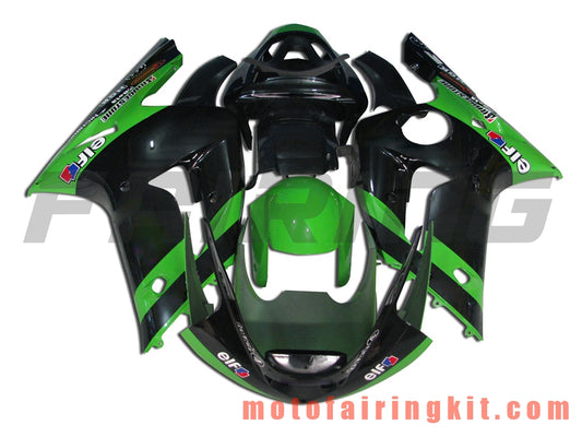 Kits de carenado aptos para ZX6R ZX-6R 636 2003 2004 ZX6R 636 03 04 Molde de inyección de plástico ABS Carrocería completa para motocicleta Marco de carrocería de posventa (negro y verde) B013