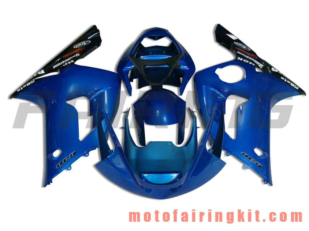 Fairing Kits Fit for ZX6R ZX-6R 636 2003 2004 ZX6R 636 03 04 Plastic ABS Injection Mold Complete Motorcycle Body Aftermarket Bodywork Frame (Blue & Black) B017