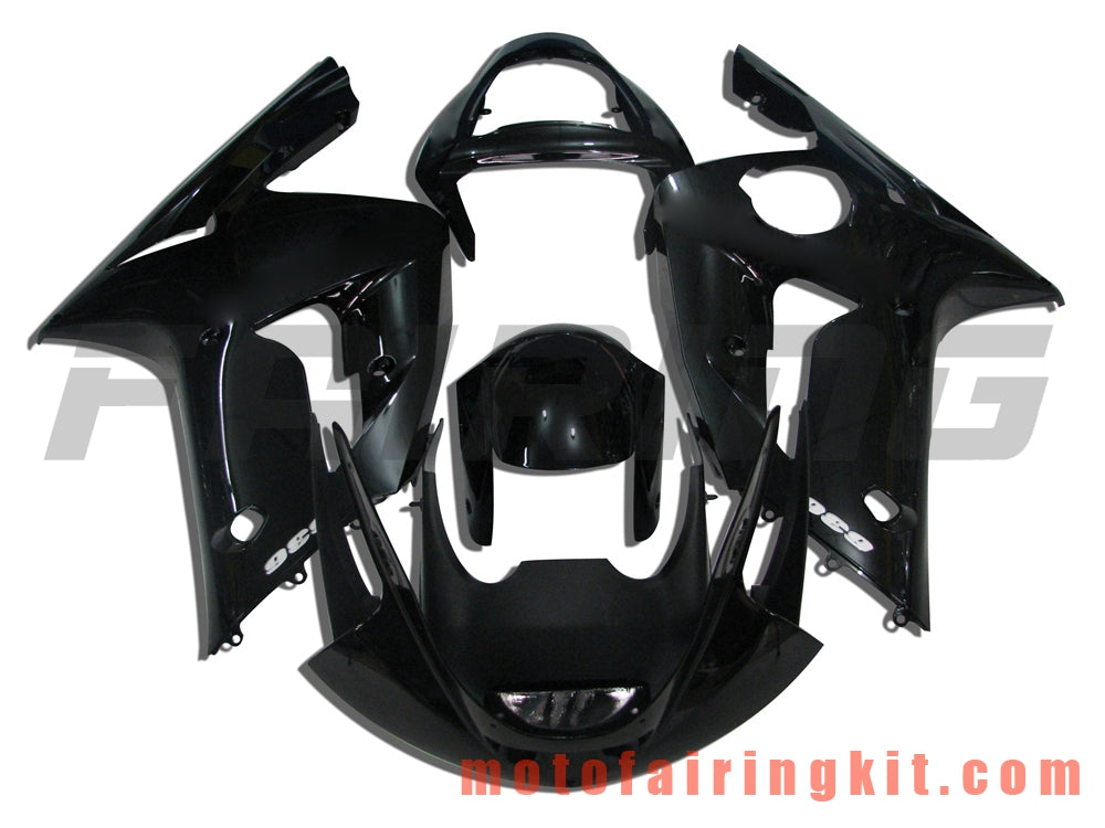 Kits de carenado aptos para ZX6R ZX-6R 636 2003 2004 ZX6R 636 03 04 Molde de inyección de plástico ABS Carrocería completa para motocicleta Marco de carrocería de posventa (negro) B018