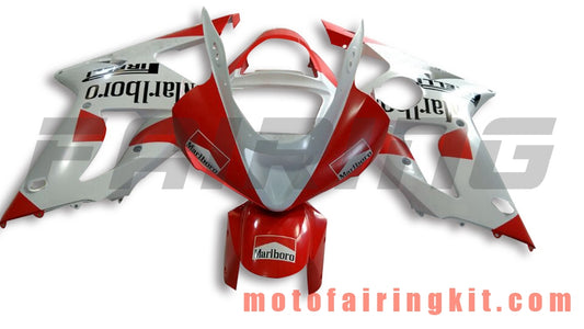 Kits de carenado aptos para ZX6R ZX-6R 636 2003 2004 ZX6R 636 03 04 Molde de inyección de plástico ABS Carrocería completa para motocicleta Marco de carrocería de posventa (rojo y blanco) B021