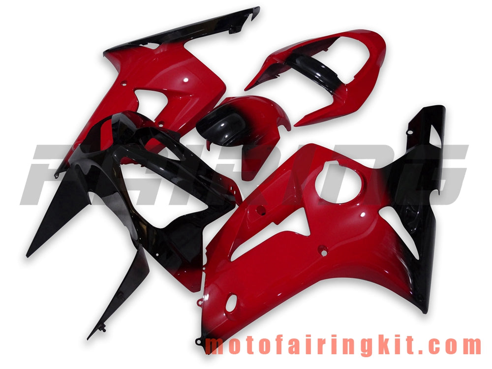 Kits de carenado aptos para ZX6R ZX-6R 636 2003 2004 ZX6R 636 03 04 Molde de inyección de plástico ABS Carrocería completa para motocicleta Marco de carrocería de posventa (rojo y negro) B022