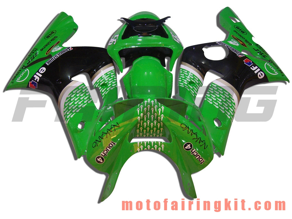 フェアリングキット ZX6R ZX-6R 636 2003 2004 ZX6R 636 03 04 プラスチック ABS 射出成形 完全なオートバイボディ アフターマーケットボディワークフレーム (グリーン &amp; ブラック) B025