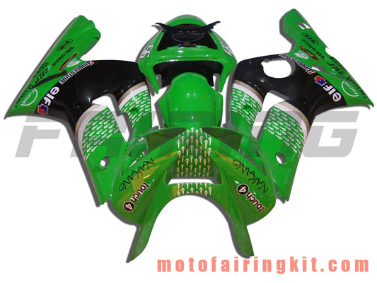 Kits de carenado aptos para ZX6R ZX-6R 636 2003 2004 ZX6R 636 03 04 Molde de inyección de plástico ABS Carrocería completa para motocicleta Marco de carrocería de posventa (verde y negro) B025