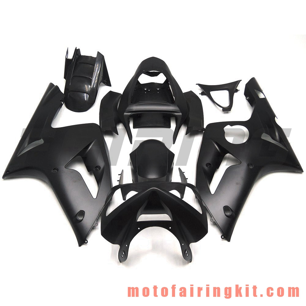 Kits de carenado aptos para ZX6R ZX-6R 636 2003 2004 ZX6R 636 03 04 Molde de inyección de plástico ABS Carrocería completa para motocicleta Marco de carrocería de posventa (negro) B032