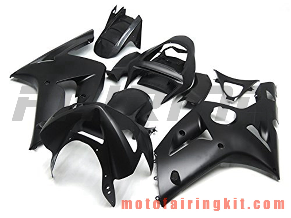 Kits de carenado aptos para ZX6R ZX-6R 636 2003 2004 ZX6R 636 03 04 Molde de inyección de plástico ABS Carrocería completa para motocicleta Marco de carrocería de posventa (negro) B032