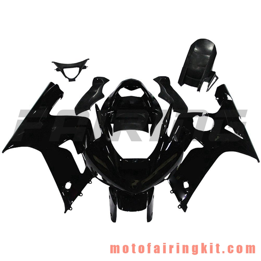 Kits de carenado aptos para ZX6R ZX-6R 636 2003 2004 ZX6R 636 03 04 Molde de inyección de plástico ABS Carrocería completa para motocicleta Marco de carrocería de posventa (negro) B038