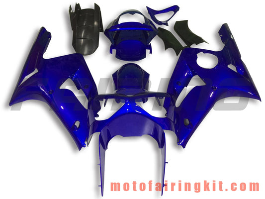 Kits de carenado aptos para ZX6R ZX-6R 636 2003 2004 ZX6R 636 03 04 Molde de inyección de plástico ABS Carrocería completa para motocicleta Marco de carrocería de posventa (azul y negro) B042