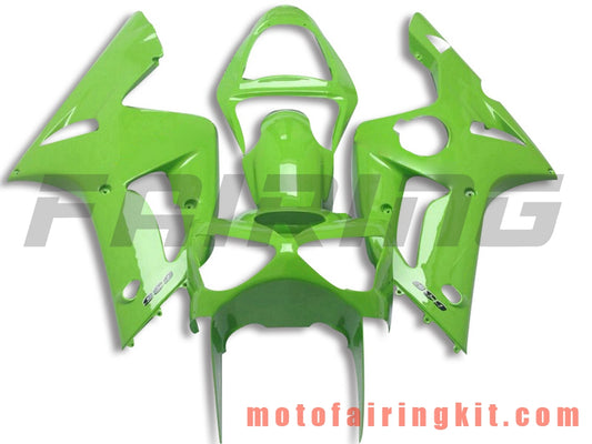 Kits de carenado aptos para ZX6R ZX-6R 636 2003 2004 ZX6R 636 03 04 Molde de inyección de plástico ABS Carrocería completa para motocicleta Carrocería del mercado de accesorios Marco (verde) B045