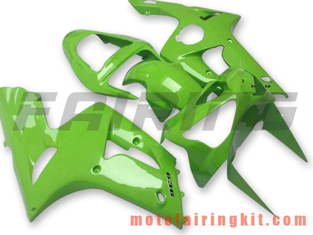 Kits de carenado aptos para ZX6R ZX-6R 636 2003 2004 ZX6R 636 03 04 Molde de inyección de plástico ABS Carrocería completa para motocicleta Carrocería del mercado de accesorios Marco (verde) B045