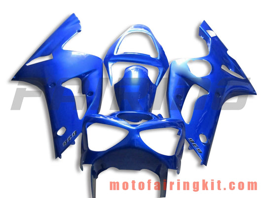 Kits de carenado aptos para ZX6R ZX-6R 636 2003 2004 ZX6R 636 03 04 Molde de inyección de plástico ABS Carrocería completa para motocicleta Carrocería del mercado de accesorios Marco (azul) B048