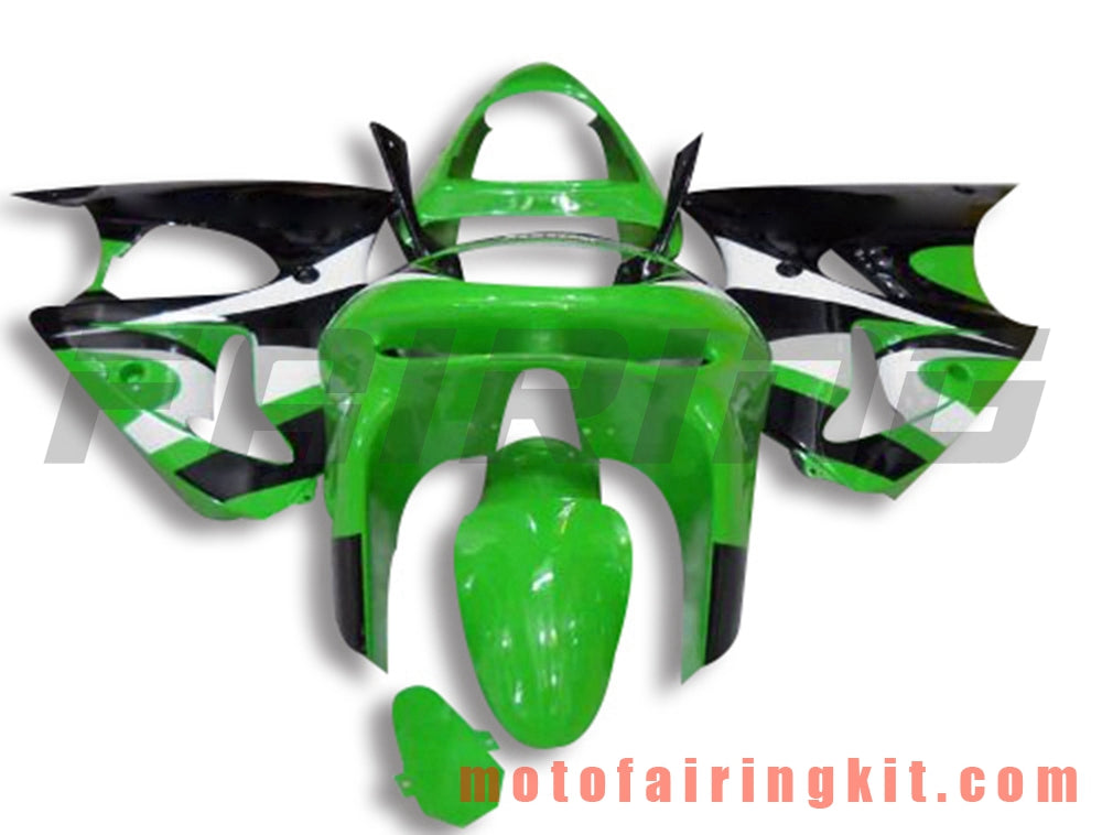 Fairing Kits Fit for ZX6R ZX-6R 636 2003 2004 ZX6R 636 03 04 Plastic ABS Injection Mold Complete Motorcycle Body Aftermarket Bodywork Frame (Green & Black) B058