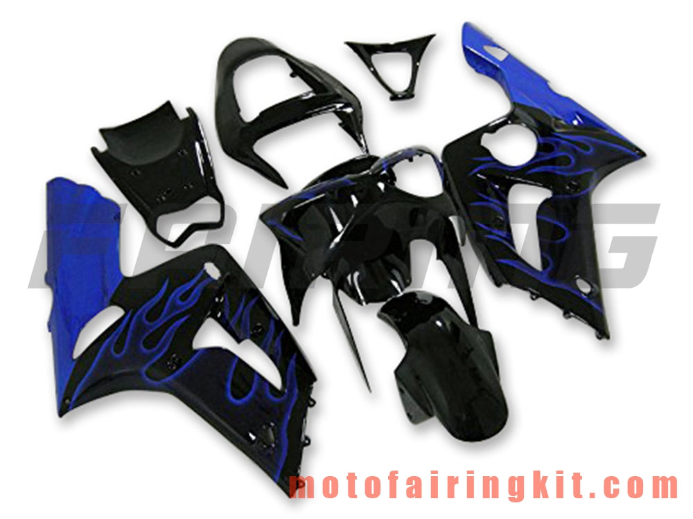 Kits de carenado aptos para ZX6R ZX-6R 636 2003 2004 ZX6R 636 03 04 Molde de inyección de plástico ABS Carrocería completa para motocicleta Marco de carrocería de posventa (azul y negro) B060