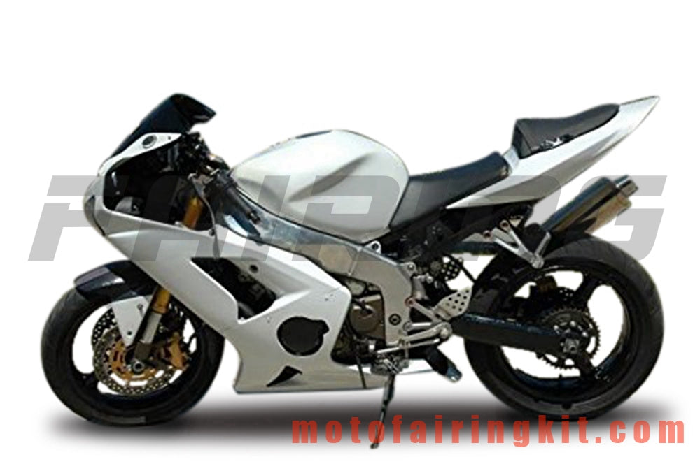 Fairing Kits Fit for ZX6R ZX-6R 636 2003 2004 ZX6R 636 03 04 Plastic ABS Injection Mold Complete Motorcycle Body Aftermarket Bodywork Frame (White) B064