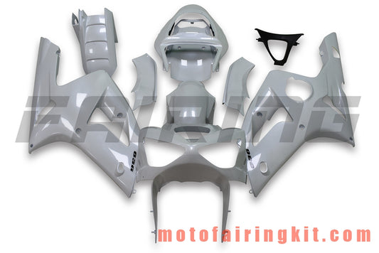 Kits de carenado aptos para ZX6R ZX-6R 636 2003 2004 ZX6R 636 03 04 Molde de inyección de plástico ABS Carrocería completa para motocicleta Marco de carrocería de posventa (blanco) B066