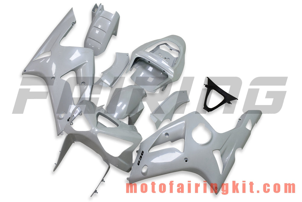 Fairing Kits Fit for ZX6R ZX-6R 636 2003 2004 ZX6R 636 03 04 Plastic ABS Injection Mold Complete Motorcycle Body Aftermarket Bodywork Frame (White) B066