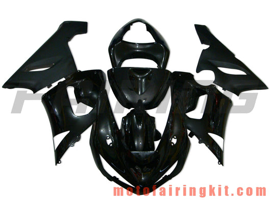 Kits de carenado aptos para ZX6R ZX-6R 636 2005 2006 ZX6R 636 05 06 Molde de inyección de plástico ABS Carrocería completa para motocicleta Marco de carrocería de posventa (negro) B005