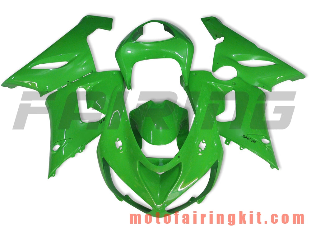 Fairing Kits Fit for ZX6R ZX-6R 636 2005 2006 ZX6R 636 05 06 Plastic ABS Injection Mold Complete Motorcycle Body Aftermarket Bodywork Frame (Green) B010