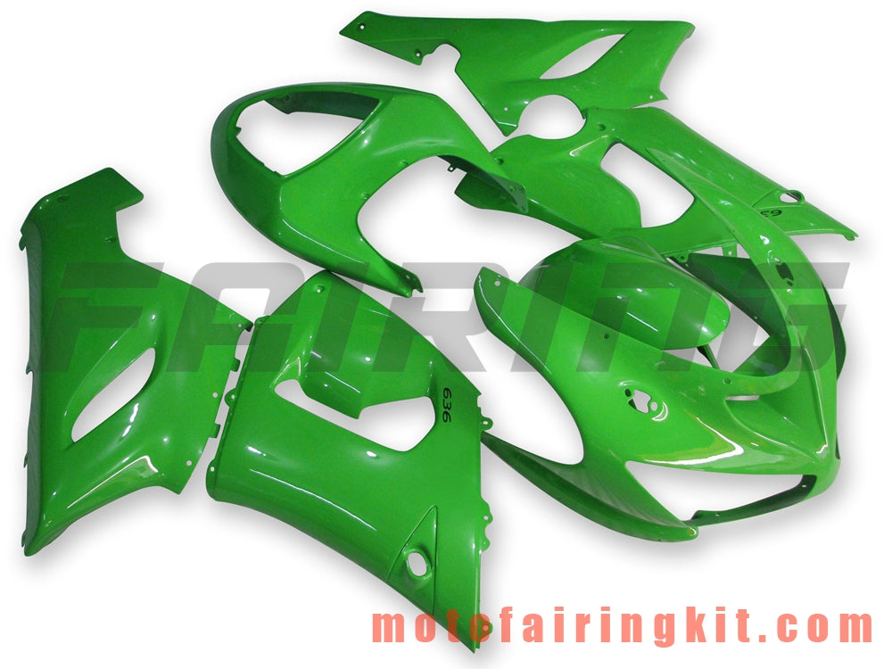 Fairing Kits Fit for ZX6R ZX-6R 636 2005 2006 ZX6R 636 05 06 Plastic ABS Injection Mold Complete Motorcycle Body Aftermarket Bodywork Frame (Green) B010