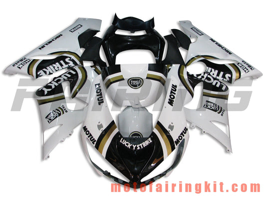 Fairing Kits Fit for ZX6R ZX-6R 636 2005 2006 ZX6R 636 05 06 Plastic ABS Injection Mold Complete Motorcycle Body Aftermarket Bodywork Frame (White & Black) B013