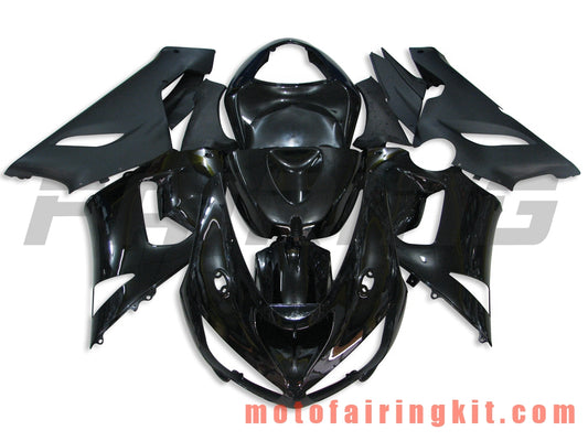 Kits de carenado aptos para ZX6R ZX-6R 636 2005 2006 ZX6R 636 05 06 Molde de inyección de plástico ABS Carrocería completa para motocicleta Marco de carrocería de posventa (negro) B015