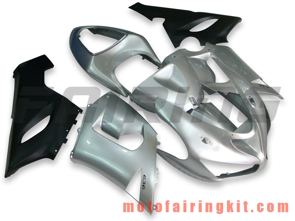 Kits de carenado aptos para ZX6R ZX-6R 636 2005 2006 ZX6R 636 05 06 Molde de inyección de plástico ABS Carrocería completa para motocicleta Marco de carrocería de posventa (verde y negro) B017