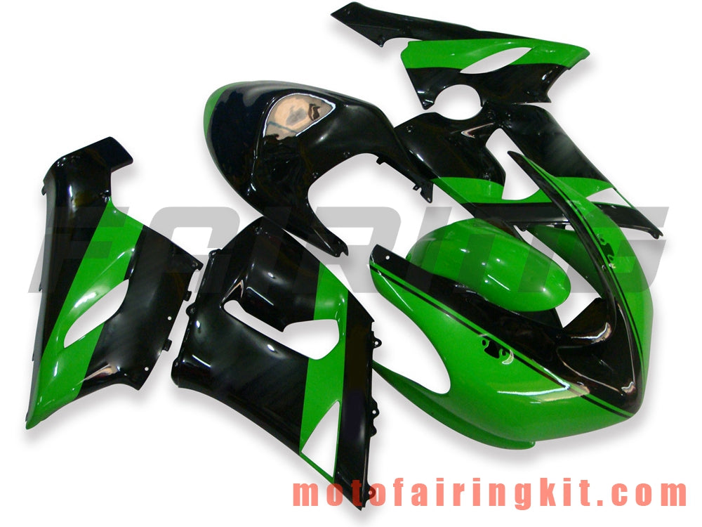 Fairing Kits Fit for ZX6R ZX-6R 636 2005 2006 ZX6R 636 05 06 Plastic ABS Injection Mold Complete Motorcycle Body Aftermarket Bodywork Frame (Black & Green) B020