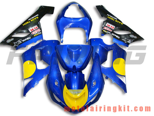 Kits de carenado aptos para ZX6R ZX-6R 636 2005 2006 ZX6R 636 05 06 Molde de inyección de plástico ABS Carrocería completa para motocicleta Marco de carrocería de posventa (azul y negro) B021