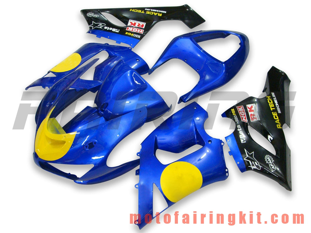 フェアリングキット ZX6R ZX-6R 636 2005 2006 ZX6R 636 05 06 プラスチック ABS 射出成形 完全なオートバイボディ アフターマーケットボディワークフレーム (ブルー &amp; ブラック) B021