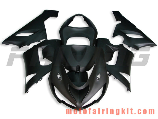 Kits de carenado aptos para ZX6R ZX-6R 636 2005 2006 ZX6R 636 05 06 Molde de inyección de plástico ABS Carrocería completa para motocicleta Carrocería del mercado de accesorios Marco (negro) B026