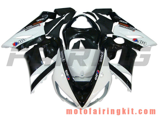 Fairing Kits Fit for ZX6R ZX-6R 636 2005 2006 ZX6R 636 05 06 Plastic ABS Injection Mold Complete Motorcycle Body Aftermarket Bodywork Frame (Black & White) B027