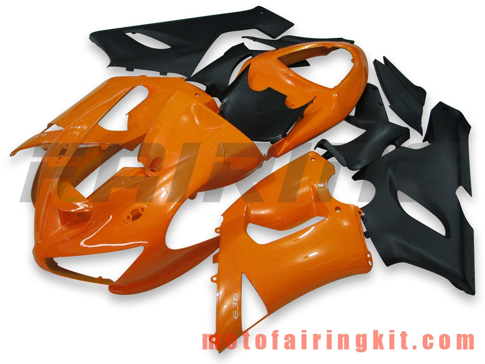 Fairing Kits Fit for ZX6R ZX-6R 636 2005 2006 ZX6R 636 05 06 Plastic ABS Injection Mold Complete Motorcycle Body Aftermarket Bodywork Frame (Orange & Black) B028