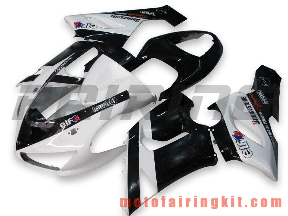 Fairing Kits Fit for ZX6R ZX-6R 636 2005 2006 ZX6R 636 05 06 Plastic ABS Injection Mold Complete Motorcycle Body Aftermarket Bodywork Frame (White & Black) B029