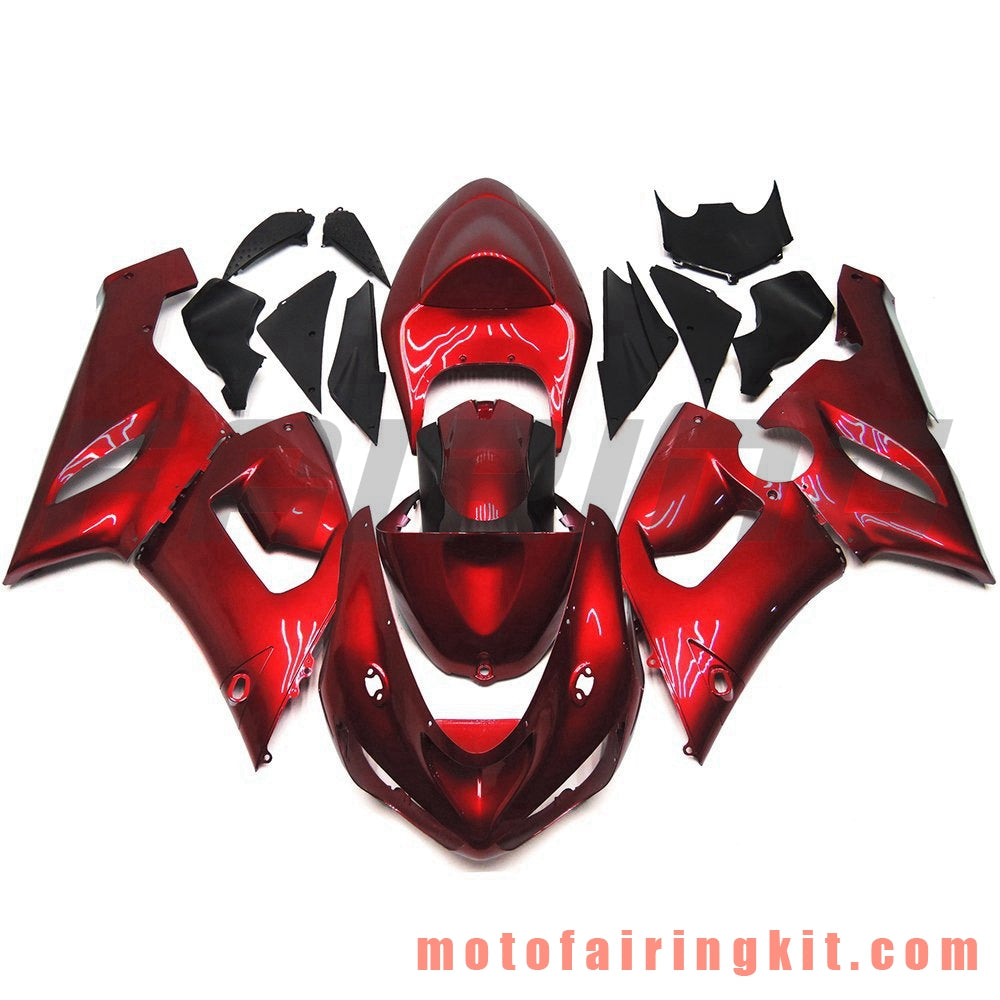 Fairing Kits Fit for ZX6R ZX-6R 636 2005 2006 ZX6R 636 05 06 Plastic ABS Injection Mold Complete Motorcycle Body Aftermarket Bodywork Frame (Red) B031