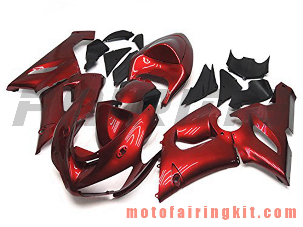 Fairing Kits Fit for ZX6R ZX-6R 636 2005 2006 ZX6R 636 05 06 Plastic ABS Injection Mold Complete Motorcycle Body Aftermarket Bodywork Frame (Red) B031