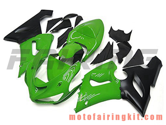 Fairing Kits Fit for ZX6R ZX-6R 636 2005 2006 ZX6R 636 05 06 Plastic ABS Injection Mold Complete Motorcycle Body Aftermarket Bodywork Frame (Green & Black) B032