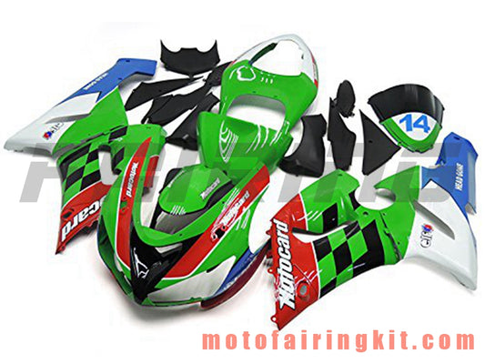 Kits de carenado aptos para ZX6R ZX-6R 636 2005 2006 ZX6R 636 05 06 Molde de inyección de plástico ABS Carrocería completa para motocicleta Marco de carrocería de posventa (verde y rojo) B034