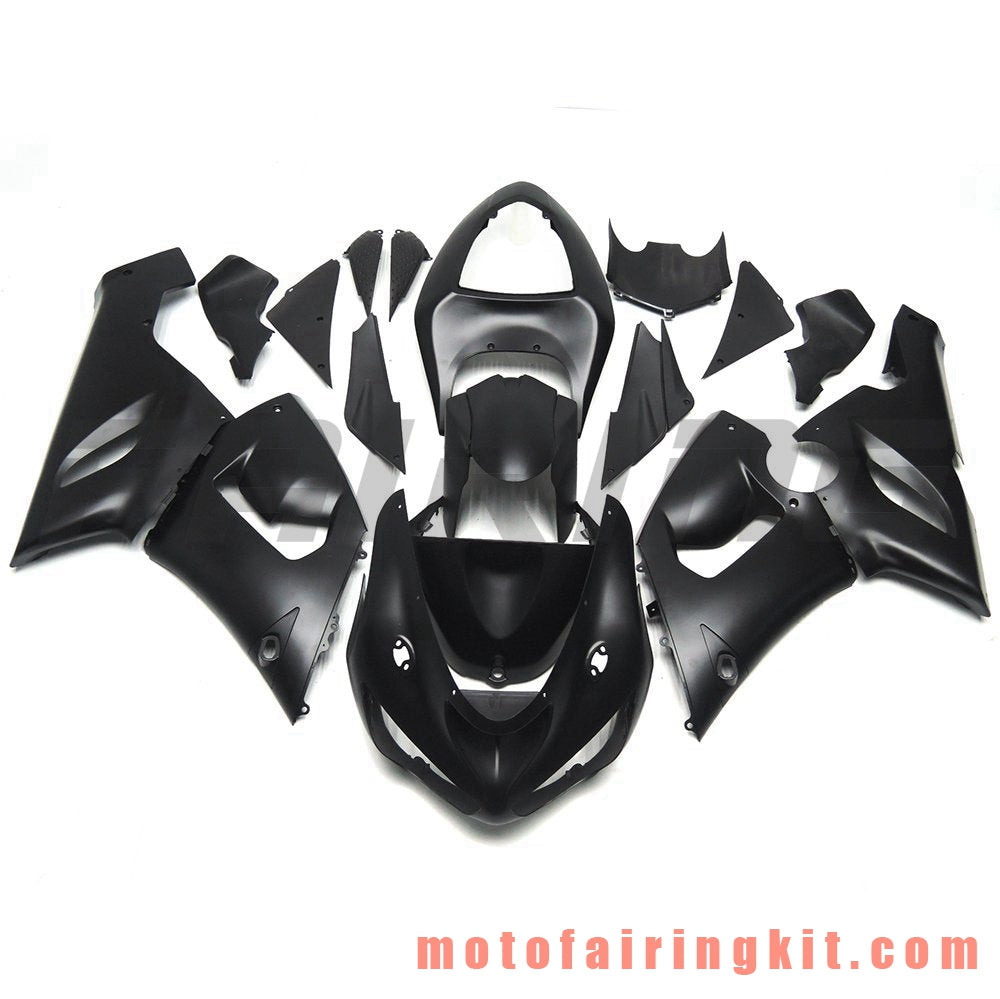 Fairing Kits Fit for ZX6R ZX-6R 636 2005 2006 ZX6R 636 05 06 Plastic ABS Injection Mold Complete Motorcycle Body Aftermarket Bodywork Frame (Black) B041