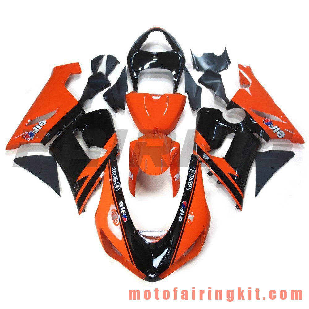 Fairing Kits Fit for ZX6R ZX-6R 636 2005 2006 ZX6R 636 05 06 Plastic ABS Injection Mold Complete Motorcycle Body Aftermarket Bodywork Frame (Orange & Black) B047