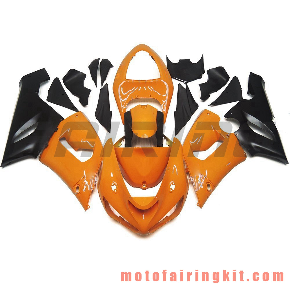 Fairing Kits Fit for ZX6R ZX-6R 636 2005 2006 ZX6R 636 05 06 Plastic ABS Injection Mold Complete Motorcycle Body Aftermarket Bodywork Frame (Orange & Black) B048