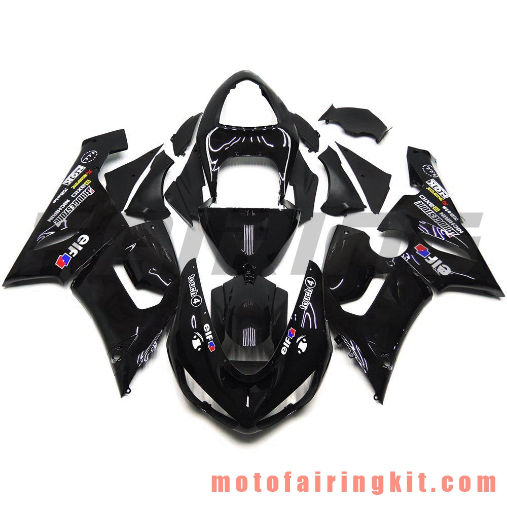 Fairing Kits Fit for ZX6R ZX-6R 636 2005 2006 ZX6R 636 05 06 Plastic ABS Injection Mold Complete Motorcycle Body Aftermarket Bodywork Frame (Black) B049