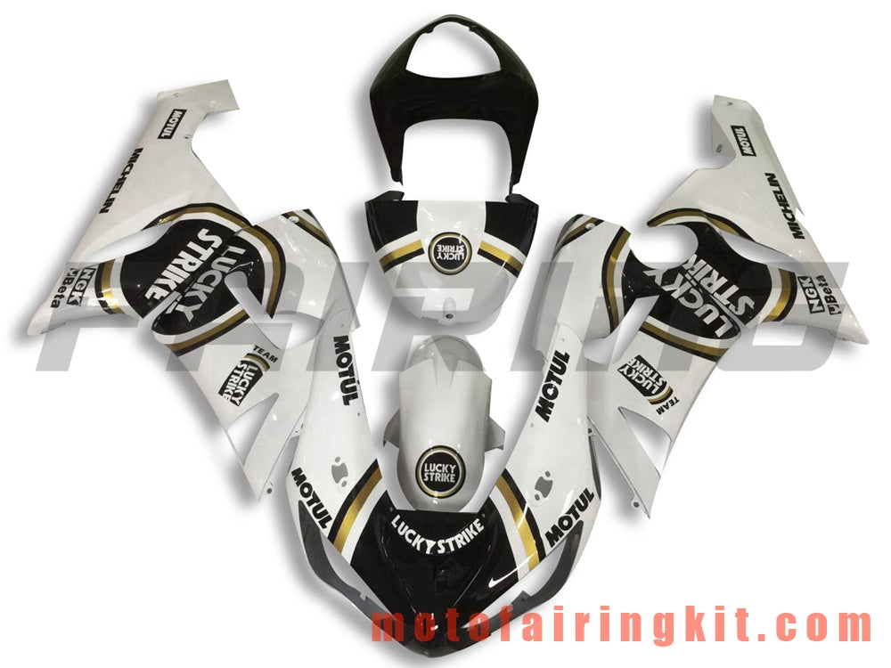 Fairing Kits Fit for ZX6R ZX-6R 636 2005 2006 ZX6R 636 05 06 Plastic ABS Injection Mold Complete Motorcycle Body Aftermarket Bodywork Frame (White & Black) B052