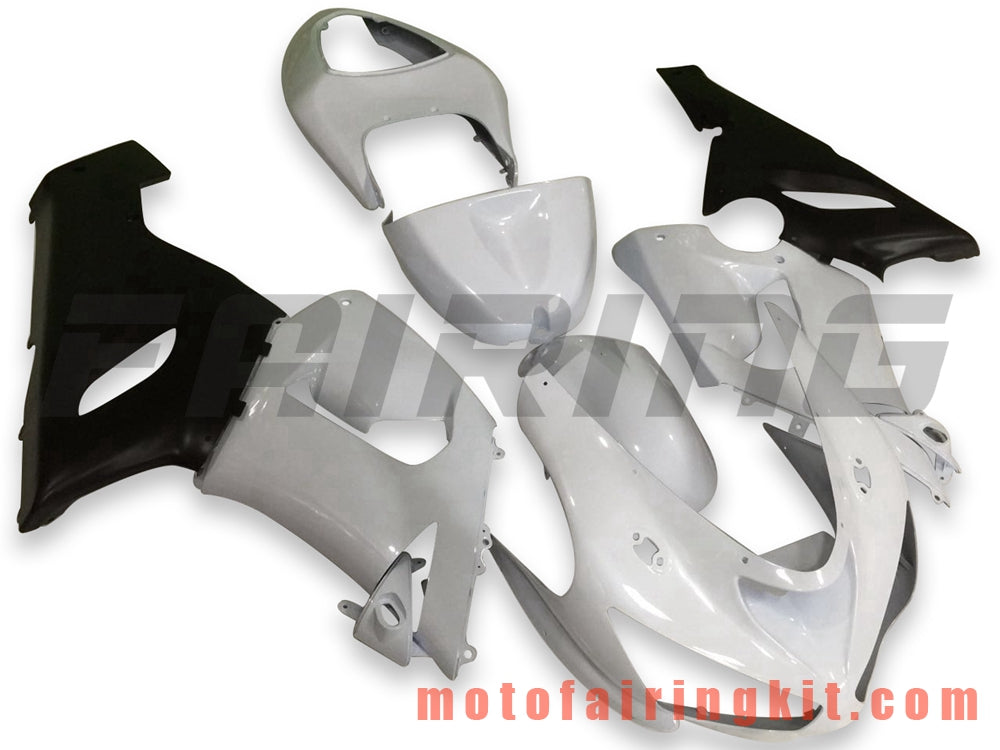 Fairing Kits Fit for ZX6R ZX-6R 636 2005 2006 ZX6R 636 05 06 Plastic ABS Injection Mold Complete Motorcycle Body Aftermarket Bodywork Frame (White & Black) B055