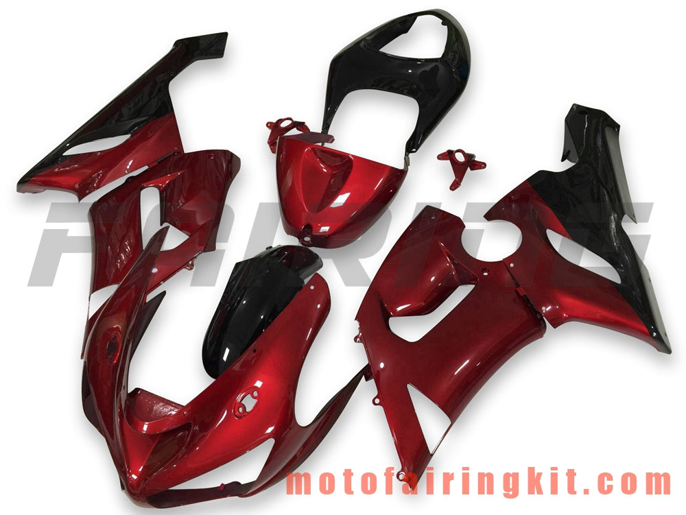 Fairing Kits Fit for ZX6R ZX-6R 636 2005 2006 ZX6R 636 05 06 Plastic ABS Injection Mold Complete Motorcycle Body Aftermarket Bodywork Frame (Red & Black) B057