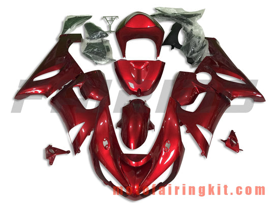 Kits de carenado aptos para ZX6R ZX-6R 636 2005 2006 ZX6R 636 05 06 Molde de inyección de plástico ABS Carrocería completa para motocicleta Carrocería del mercado de accesorios Marco (rojo) B059