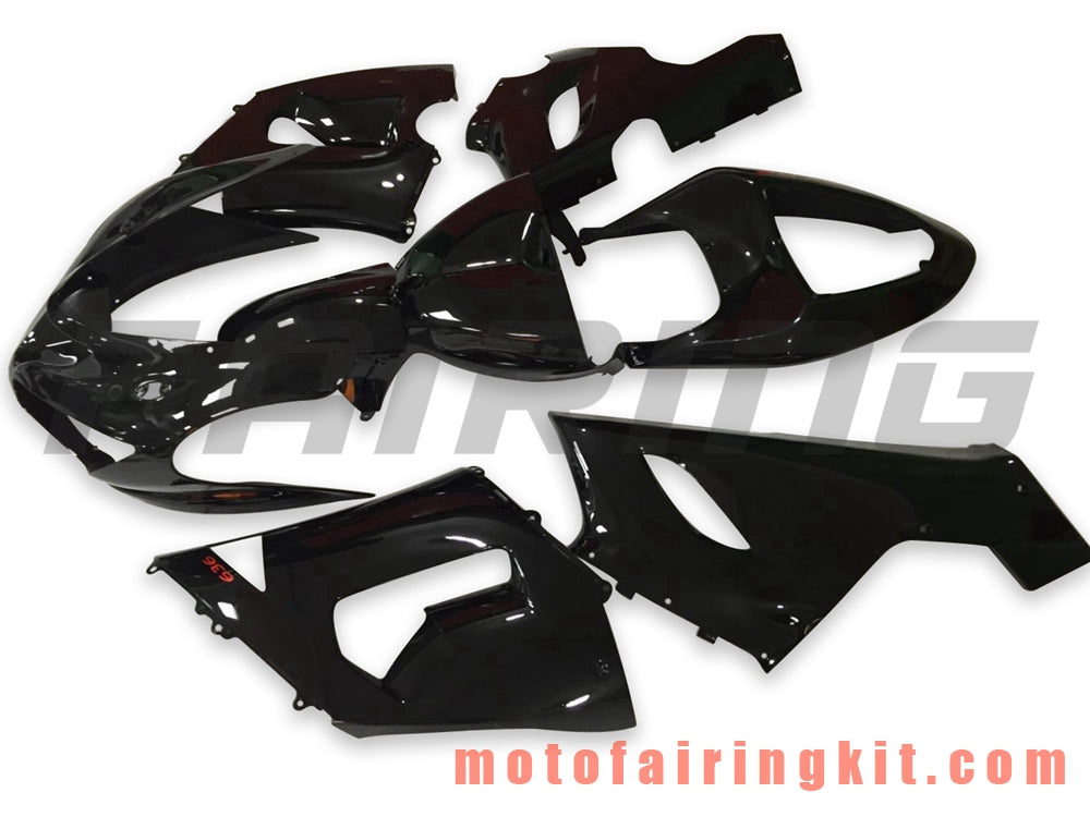 Kits de carenado aptos para ZX6R ZX-6R 636 2005 2006 ZX6R 636 05 06 Molde de inyección de plástico ABS Carrocería completa para motocicleta Marco de carrocería de posventa (negro) B060