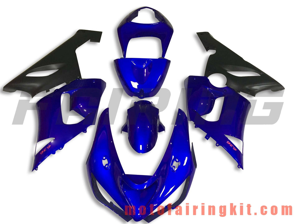 Fairing Kits Fit for ZX6R ZX-6R 636 2005 2006 ZX6R 636 05 06 Plastic ABS Injection Mold Complete Motorcycle Body Aftermarket Bodywork Frame (Blue & Black) B061