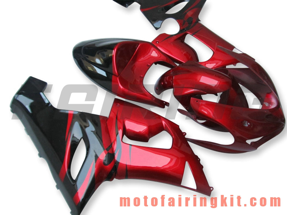 Fairing Kits Fit for ZX6R ZX-6R 636 2005 2006 ZX6R 636 05 06 Plastic ABS Injection Mold Complete Motorcycle Body Aftermarket Bodywork Frame (Red & Black) B063